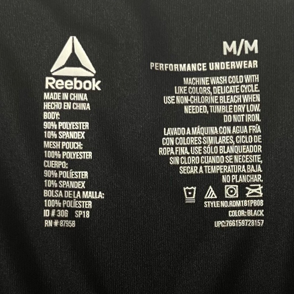 Reebok Boys Black Performance Boxer Briefs Medium - Picture 3 of 3